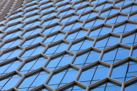 Office glass curtain wallの写真素材