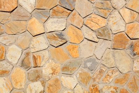Walls built of rockの写真素材
