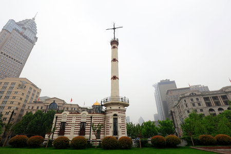Shanghai-May 29, 2018: Shanghai Bund Architectural Scenery, Shanghai City, Chinaのeditorial素材