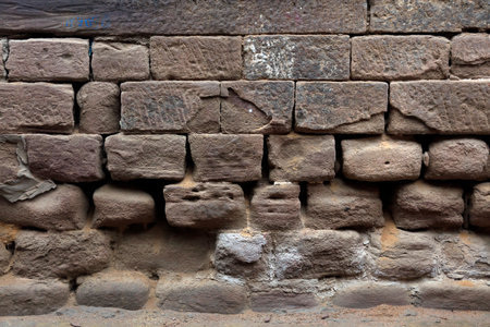 Broken rock wallsの写真素材
