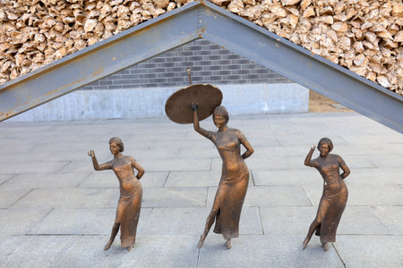 Chinese women sculptureの写真素材