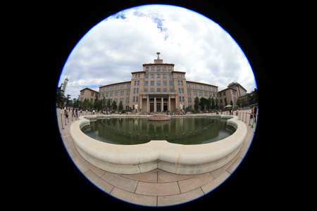 Beijing-June 28, 2019: Architectural Appearance of Beijing People's Revolutionary Military Museum,...