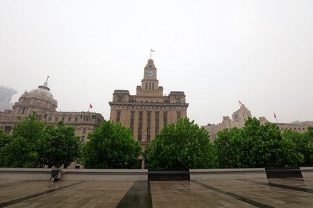 Shanghai-May 29, 2018: Shanghai Bund Architectural Scenery, Shanghai City, Chinaのeditorial素材