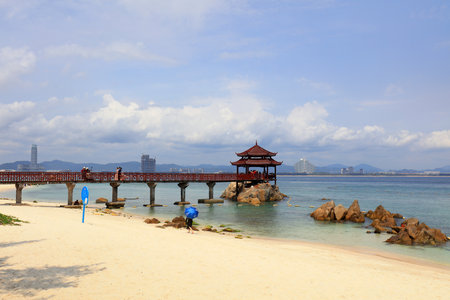 Wuzhizhou Island Scenery, Sanya City, Hainan Province, Chinaのeditorial素材