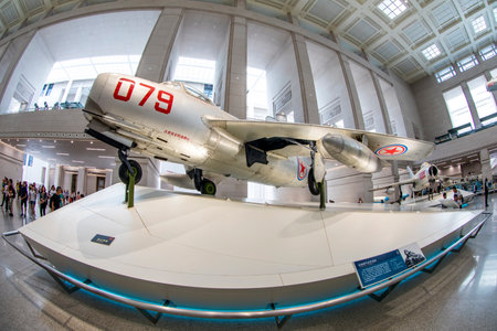 Beijing-June 28, 2019: Meritorious Jet Fighter, Chinese People's Revolutionary Military Museum, Beijing, Chinaのeditorial素材