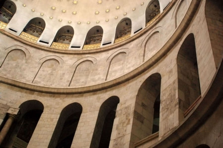 Dome in the church of the Holy Sepulcheres in Jerusalem のeditorial素材