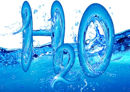 Water formula H2Oの写真素材