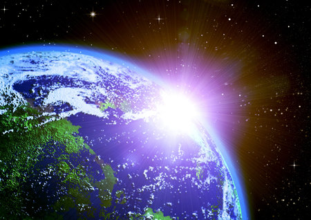 earth and sun