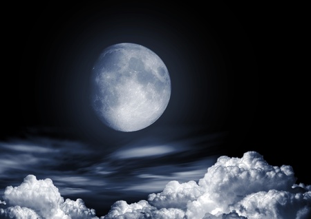 Full moon image with waterの写真素材