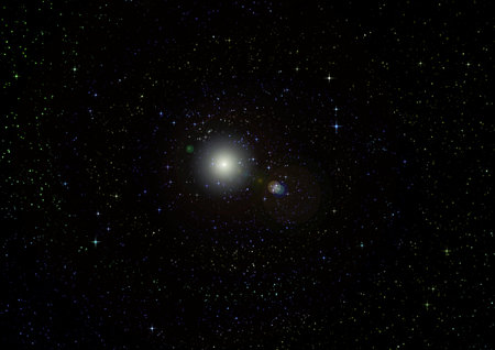 Stars of a planet and galaxy in a free space