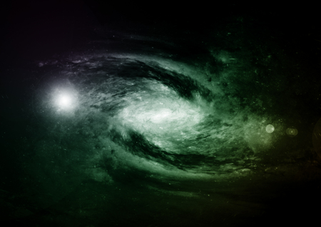 Stars, dust and gas nebula in a far galaxy.の写真素材