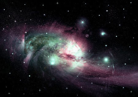 Stars, dust and gas nebula in a far galaxy. Elements of this image furnished by NASAの写真素材