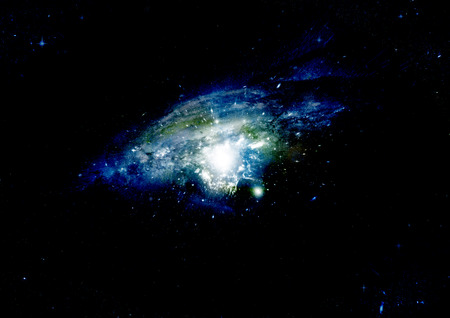 Stars, dust and gas nebula in a far galaxy.の写真素材