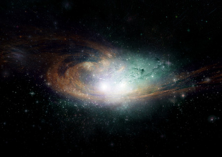 Stars, dust and gas nebula in a far galaxy. Elements of this image furnished by NASAの写真素材