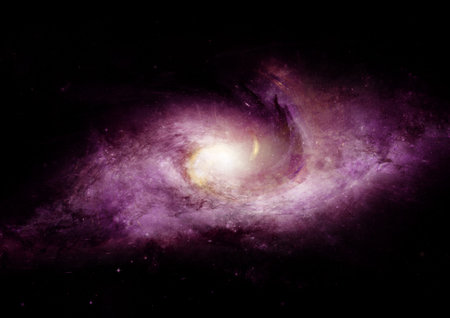 Stars, dust and gas nebula in a far galaxy