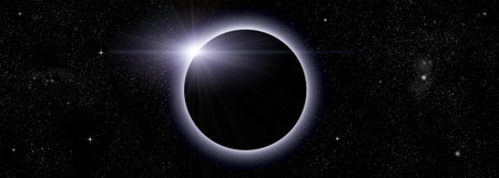 eclipse in the night sky