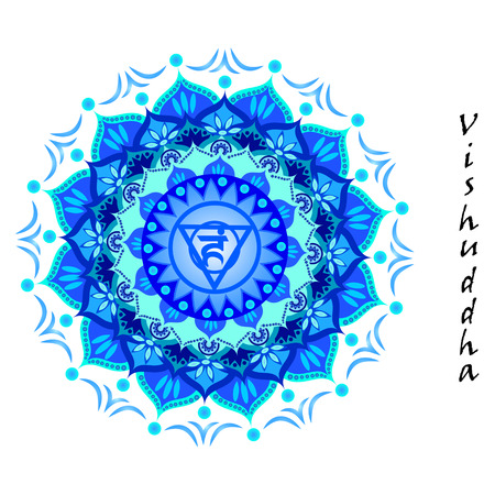Lotus flower of Vishuddha chakraのイラスト素材