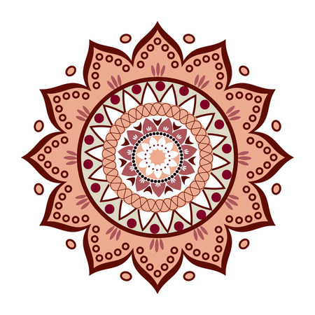 Beautiful Indian brown ornamentのイラスト素材