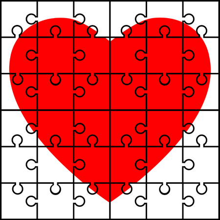 Puzzle heartのイラスト素材