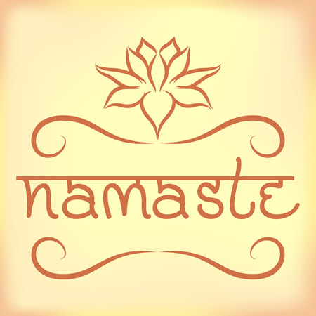 Indian greeting banner Namasteのイラスト素材