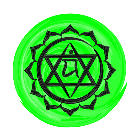 Anahata chakra vector illustrationのイラスト素材