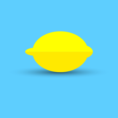 Lemon icon with shadowのイラスト素材