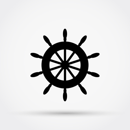 Handwheel icon simple flat style illustration.のイラスト素材