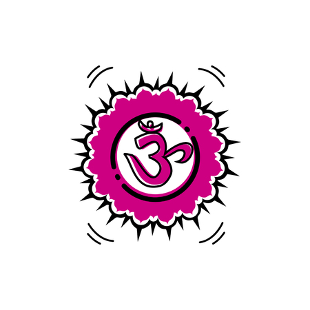 Sahasrara chakra vector illustration.のイラスト素材