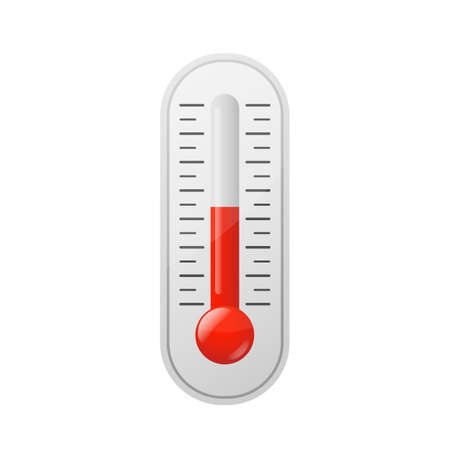 Thermometer isolated on white background. Thermometer icon. Vector illustrationのイラスト素材