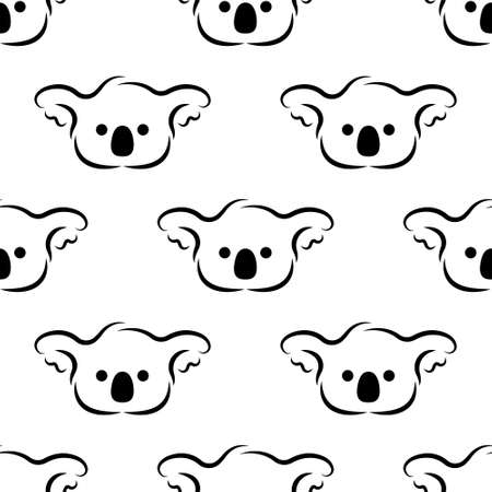 Seamless pattern with a koala. Vector illustrationのイラスト素材