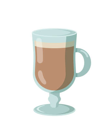Cocoa drink isolated on white background. Vector illustrationのイラスト素材