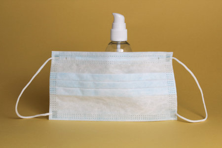Medical mask and sanitizer gel, Coronavirus prevention item