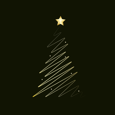 Merry Christmas and Happy New Year 2017 greeting card, vector illustration.のイラスト素材
