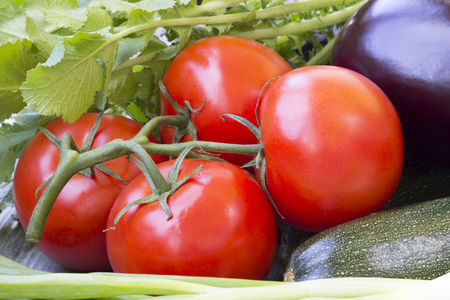 Assorted of fresh vegetables .  Concept of vegetarianism, raw food and healthy eating. の写真素材