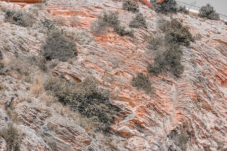 Beautiful layered cliffs. Soft focus.の写真素材