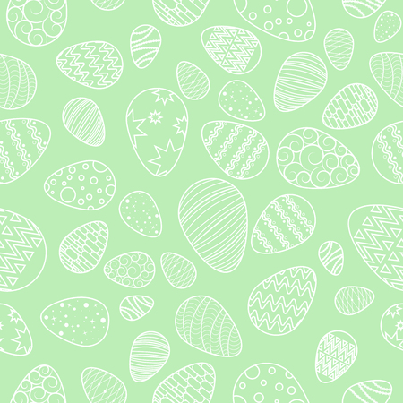 Vector pattern of white eggs for Easter seamless background.のイラスト素材