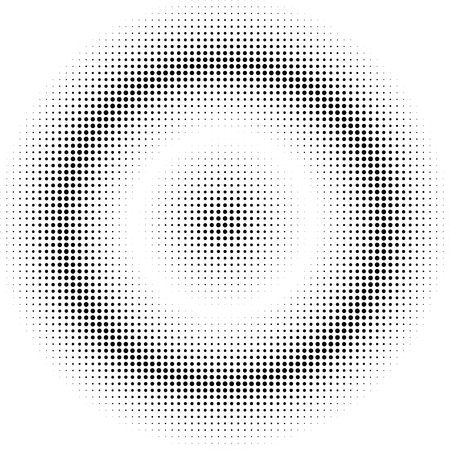 Vector illustration. Abstract halftone pattern texture. Gradient from the circles. Black White.のイラスト素材