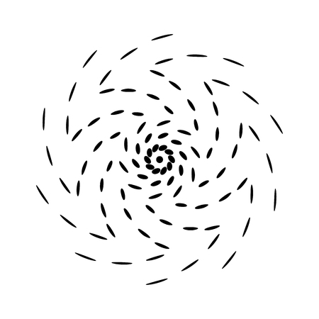 Vector black dot background. Abstract shape pattern. Technology monochrome background for web and print design. circle . Big and small black points. Illustration with ray.のイラスト素材