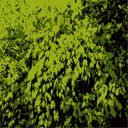 Vector illustration. Green leaves texture. Modernのイラスト素材