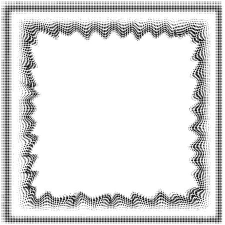 Vector illustration. Abstract halftone pattern texture. Gradient from the circles. Black White.のイラスト素材