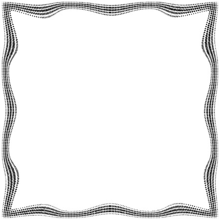 Vector illustration. Abstract halftone pattern texture. Gradient from the circles. Black White.のイラスト素材