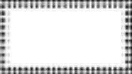 Vector illustration. Abstract halftone pattern texture. Gradient from the circles. Black White.のイラスト素材