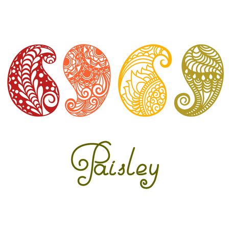 The Inscription Is Paisley. Turkish cucumber. Templates for laser cutting and plotter. Screen printing...のイラスト素材