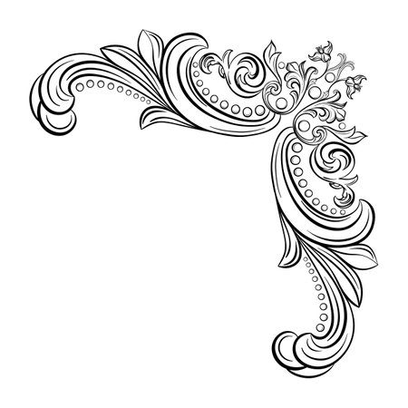 Stucco frame. Moldings stucco pattern cornerのイラスト素材