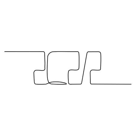Continuous line 2022 lettering. Single path drawing. Vector illustration ...のイラスト素材