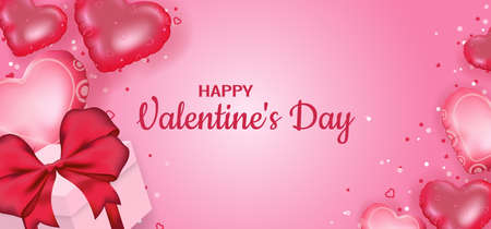 Valentine's Day greeting card, illustration, bannerのイラスト素材