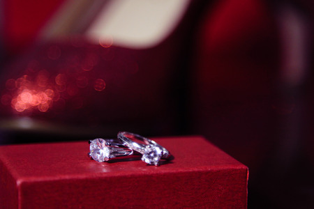 Ring on the boxの写真素材