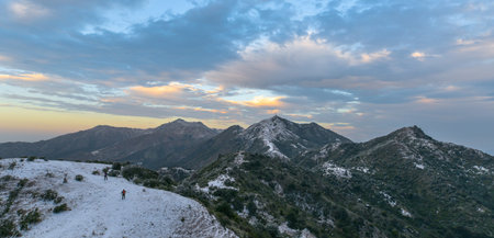 snow mountainの写真素材