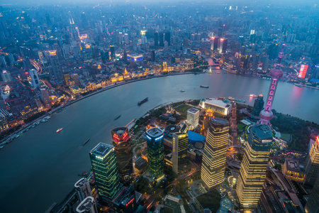 Landscape scenery view of a city in China