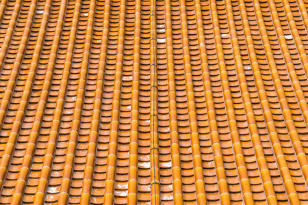 Close up view of roof tilesの写真素材